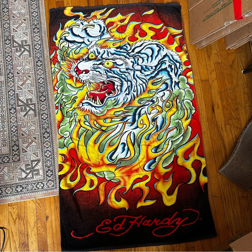 Vintage Ed Hardy Beach Towel